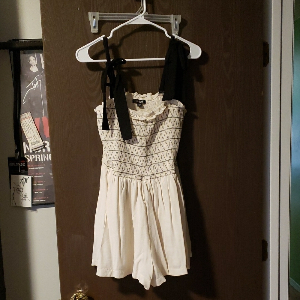 Trixxi Black and Cream Romper